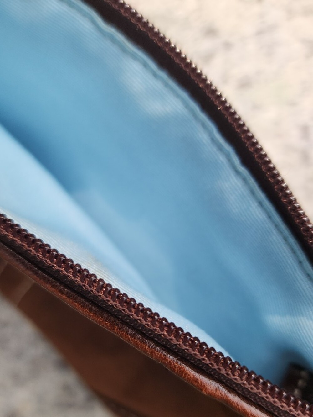 Coach Brown Suede Wristlet with White Stitching - Picture 8 of 10